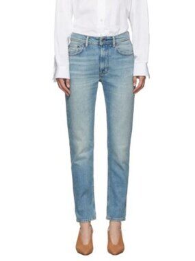 Acne Studio Melk Lt Blue Size 26 Women's Jeans Straight Leg Cropped NWT $150 Str
